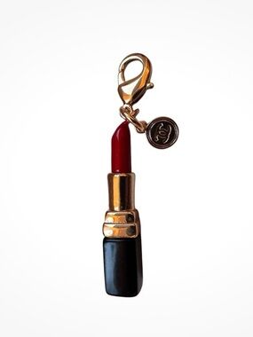 MINI LIPSTICK PURSE CHARM KEYCHAIN ZIPPER PULL NEW IN BOX DESIGNER LUXE AMOUR